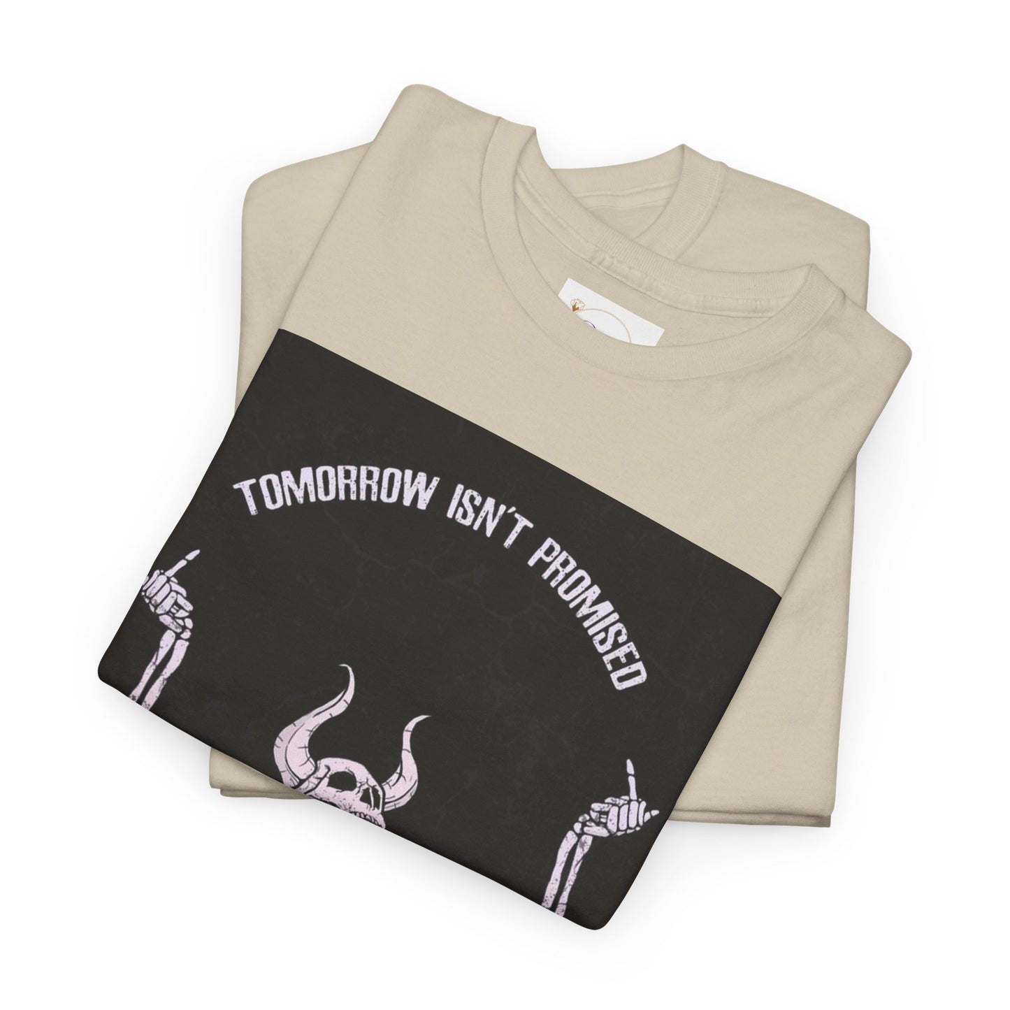 Chilling Vibes Skeleton Tee: "Tomorrow Isn't Promised"