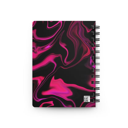 Abstract Pink & Black Spiral Bound Journal | Perfect for Writers, Creative Minds, Gift for Students, Cool Note-taking