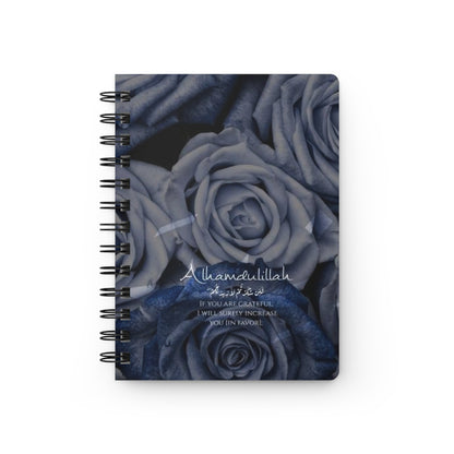 Elegant Spiral Bound Journal with Blue Roses - Perfect for Note Taking, Gratitude, Sketching, Reflection, Gifts
