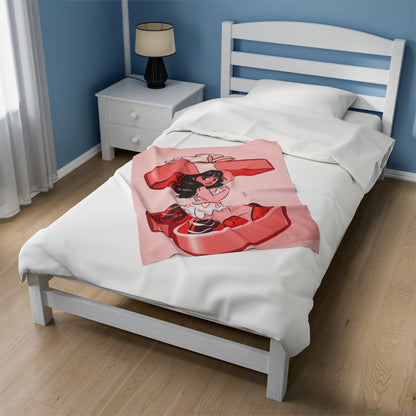 Valentine's Day Velveteen Plush Blanket