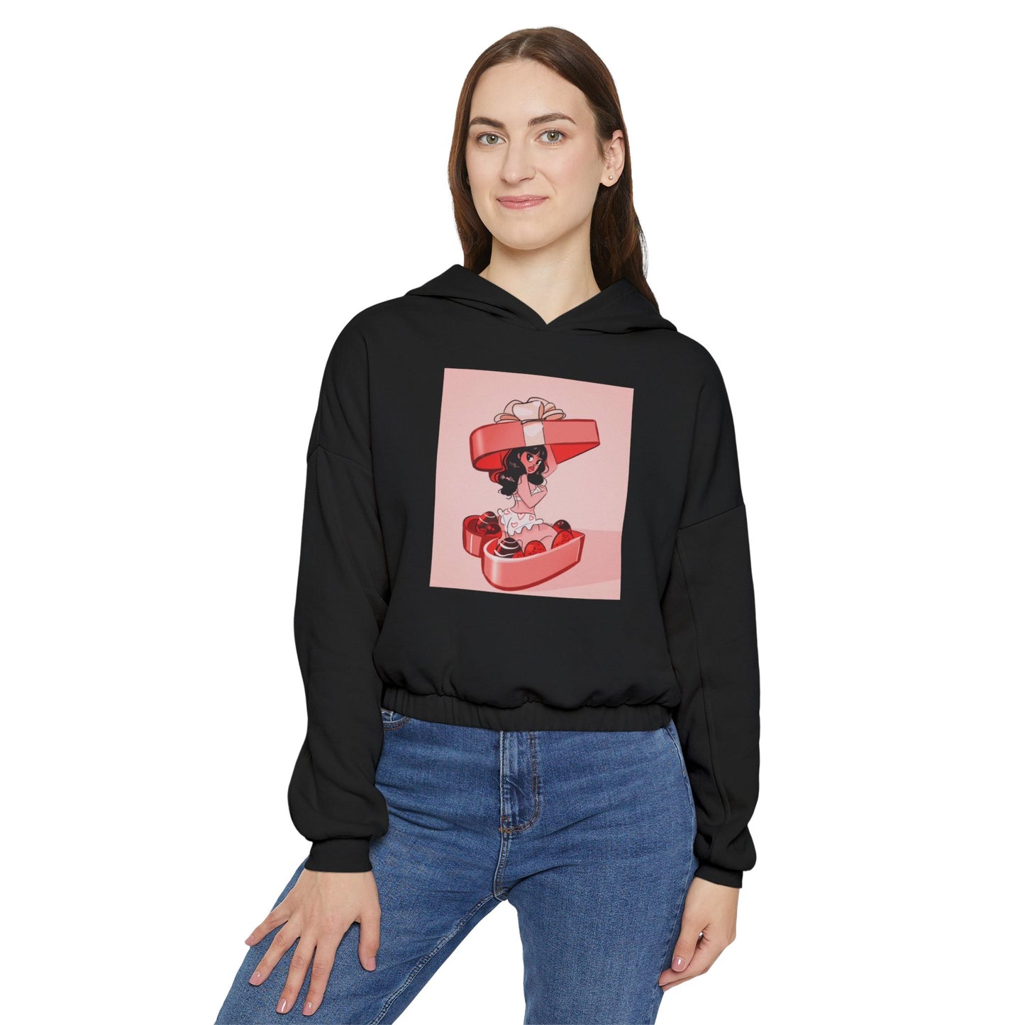 Naughty Girl Valentine's Day Clinched Hoodie