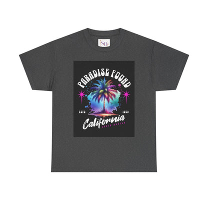 Paradise Found California Tee, Retro Summer Vibe Shirt, Beach Lover Gift, Unisex Graphic Tee, Casual Everyday Wear, Travel Souvenir