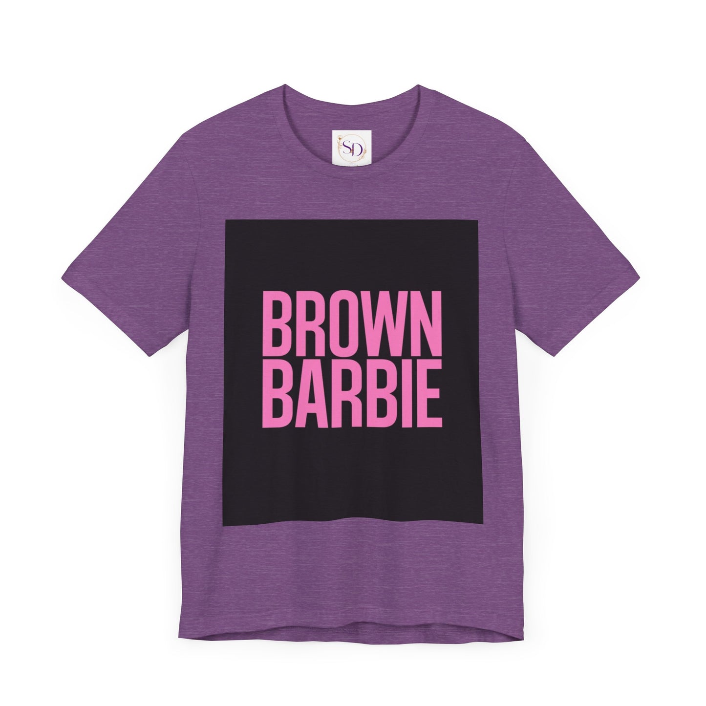 Trendy Unisex Tee - Brown Barbie Graphic T-Shirt for Fashion Lovers, Casual Wear, Gifts for Friends, Birthday, Summer Fun