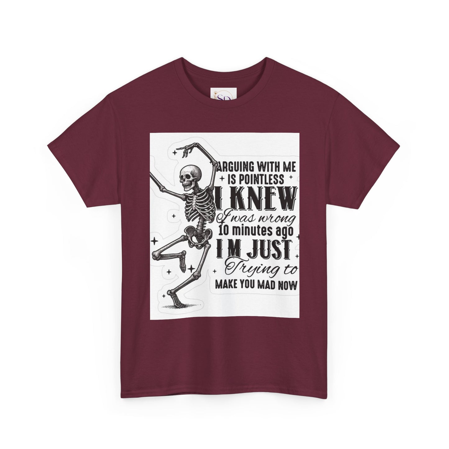 Skeleton Humor Unisex Heavy Cotton Tee - Perfect for Halloween and Casual Wear