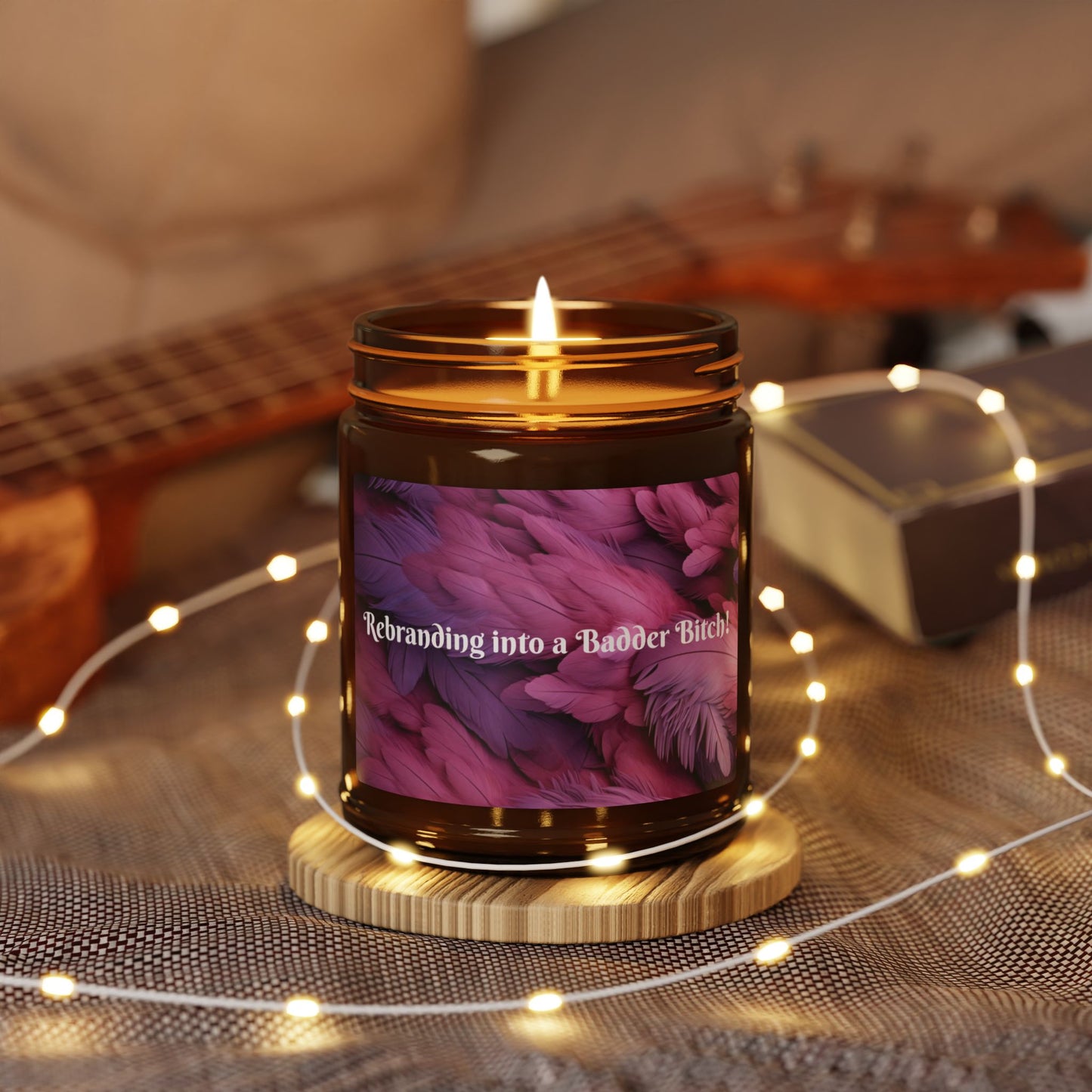 Scented Soy Candle (Multi-Size, Amber Jar)