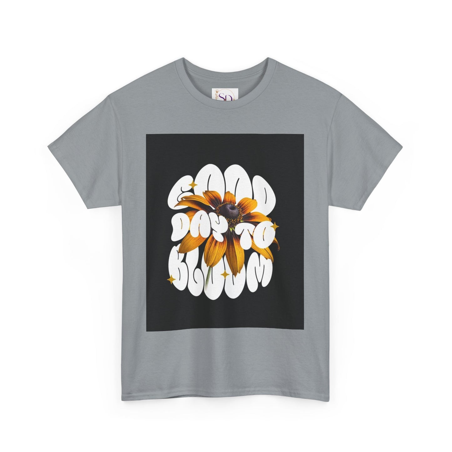 Good Day to Bloom Unisex Heavy Cotton Tee, Floral Graphic Tee, Spring Edition T-Shirt, Casual Gift, Nature Lover Apparel