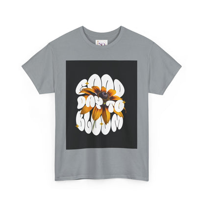 Good Day to Bloom Unisex Heavy Cotton Tee, Floral Graphic Tee, Spring Edition T-Shirt, Casual Gift, Nature Lover Apparel