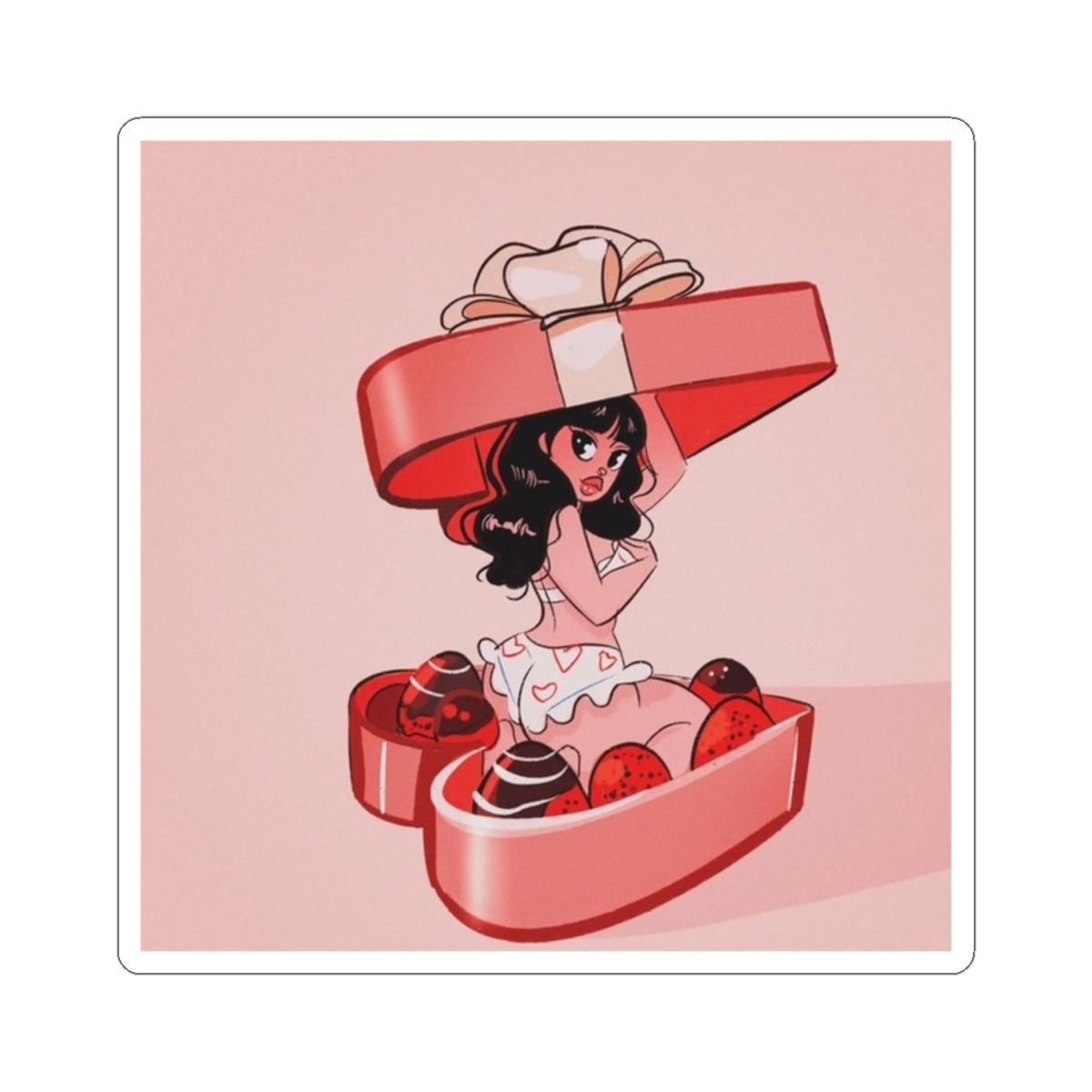 Naughty Girl Valentine's day ~ Kiss-Cut Stickers