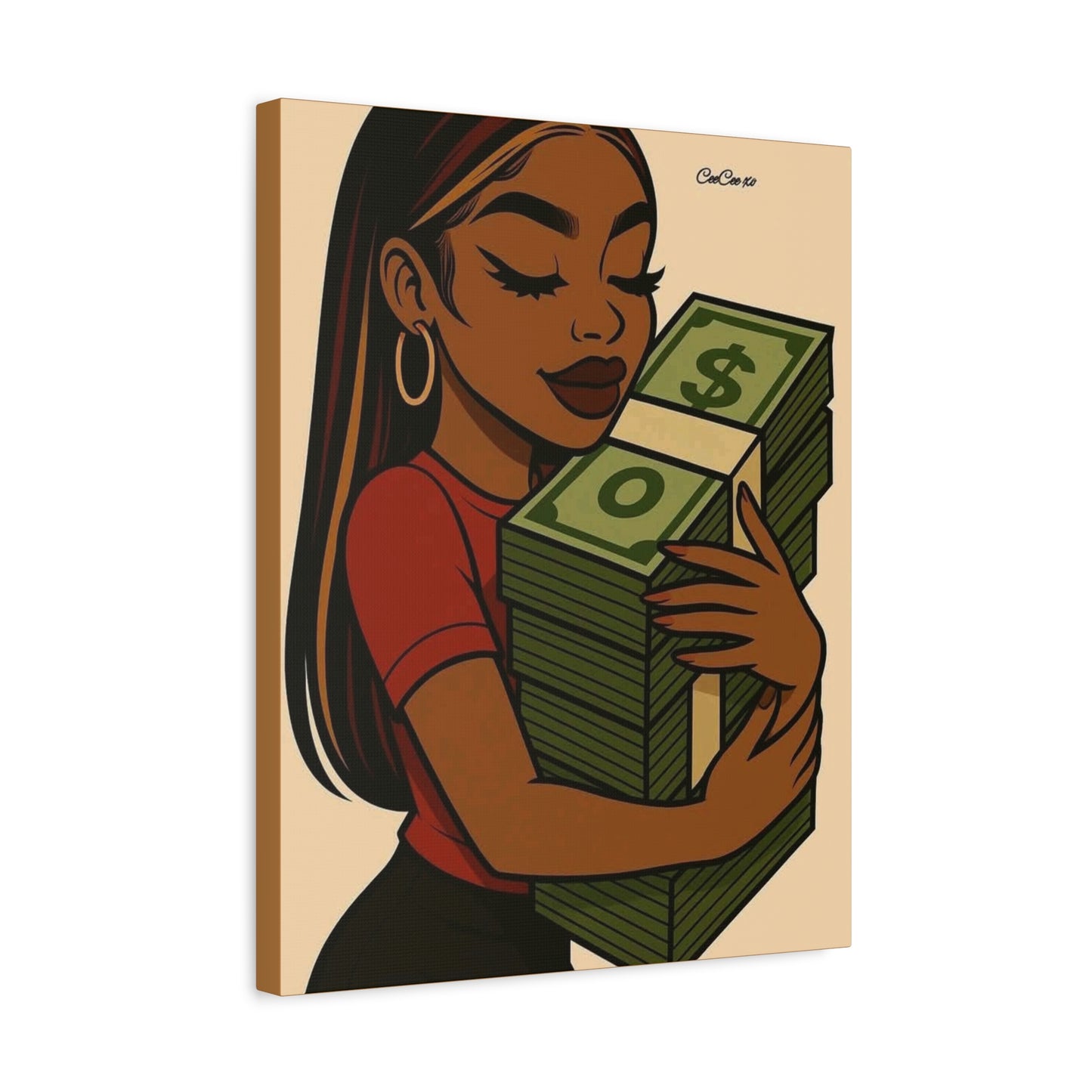 Money Love Canvas Art, Stylish Wall Decor, Inspirational Wall Art, Modern Home Decor, Unique Gift Idea