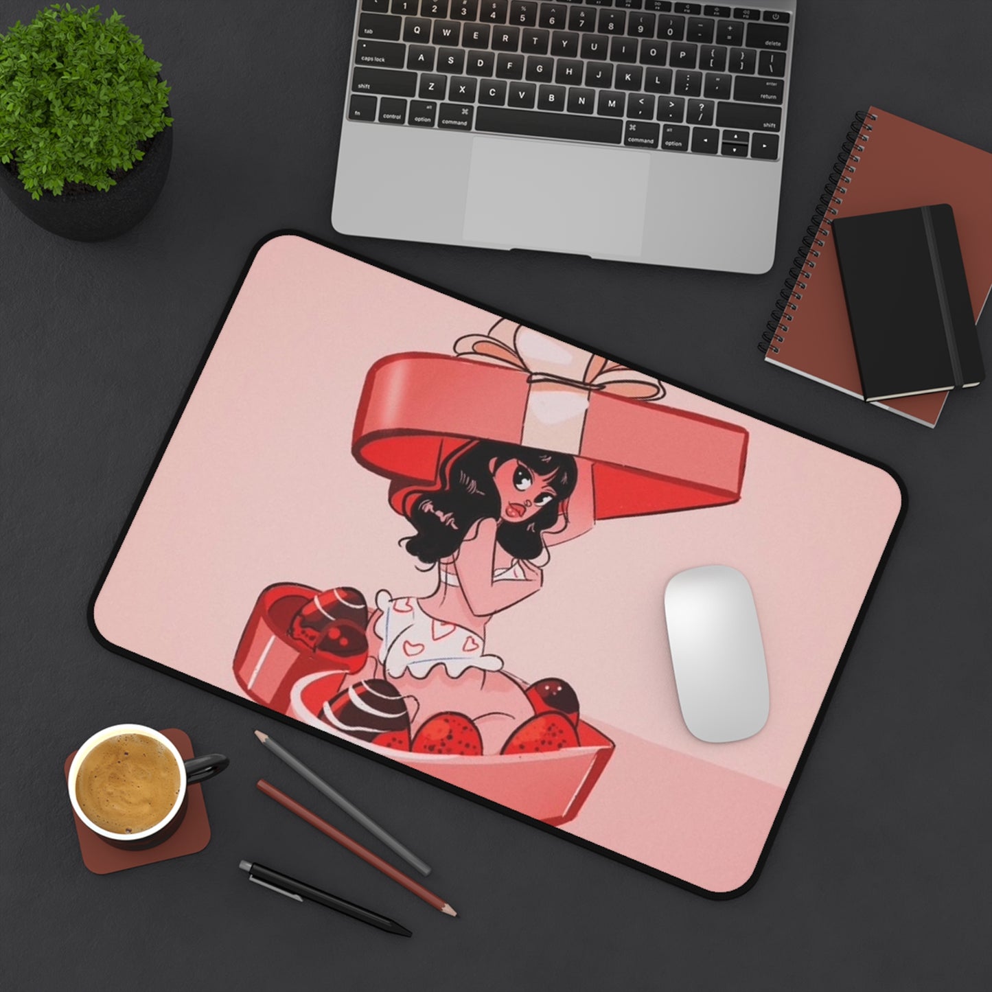 Naughty Girl Valentine's Day Desk Mat