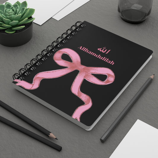 Elegant Spiral Bound Journal with Pink Ribbon Design, Personalized Notebook for Students, Gift for Graduates, Daily Planner, Memory Keeper