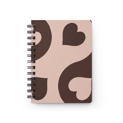 Charming Spiral Bound Journal with Heart Design for Creative Souls, Perfect Gift for Writers, Personalized Journal, Valentine's Day Gift,