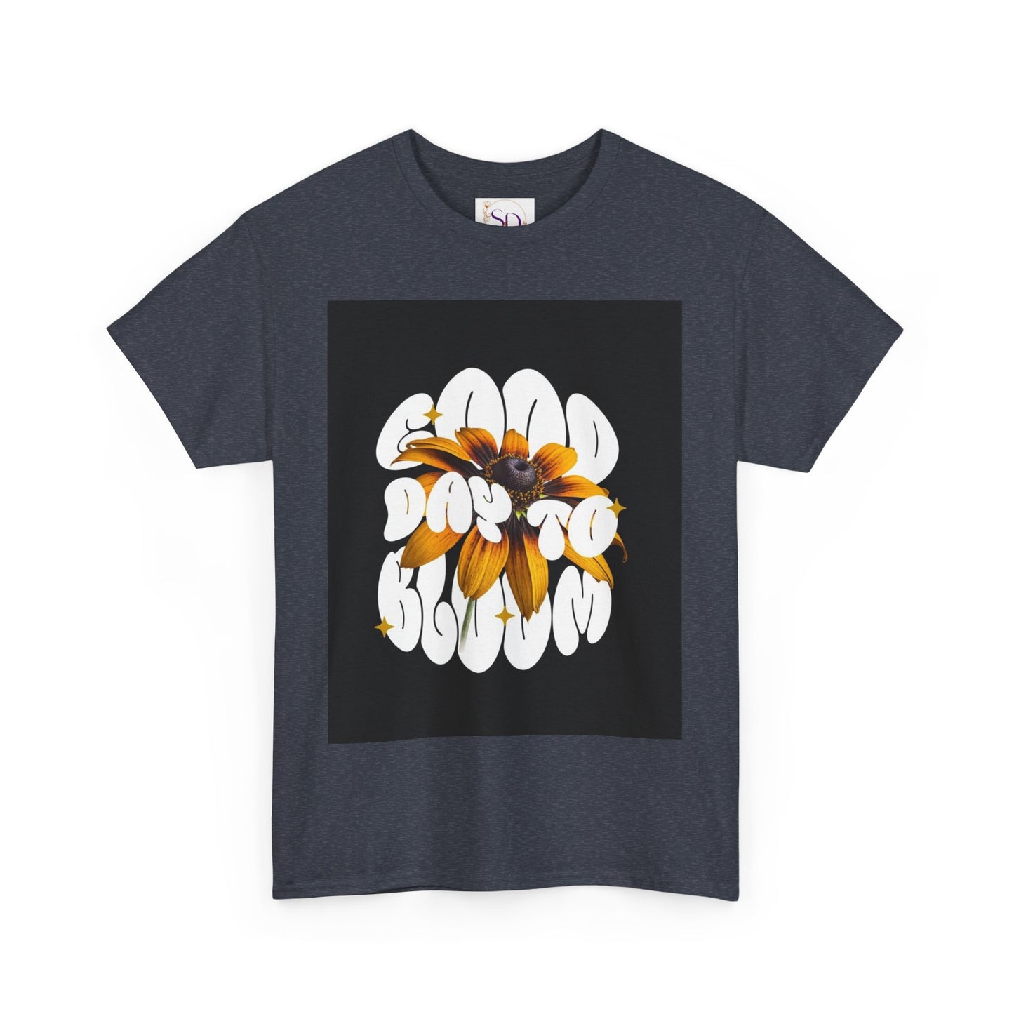 Good Day to Bloom Unisex Heavy Cotton Tee, Floral Graphic Tee, Spring Edition T-Shirt, Casual Gift, Nature Lover Apparel