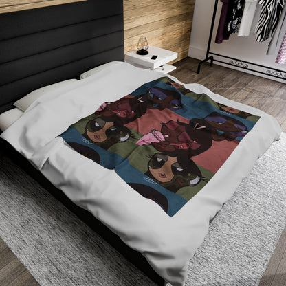 Im Just A Girl🫧🩷~ Velveteen Plush Blanket