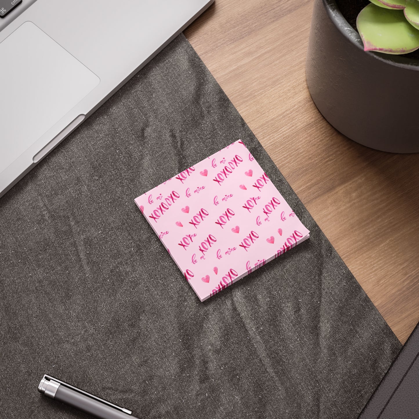 Post-it® Note Pads, xoxo pink design, Sticky Notes, Love Notes, Office Supplies, Stationery, Valentines Day Gift