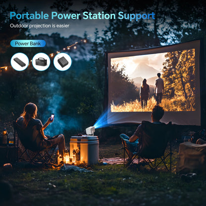 Mini Projector 1080P Support Portable Movie Projector for Indoor & Outdoor Projection Compatible with TV Stick/Hdmi