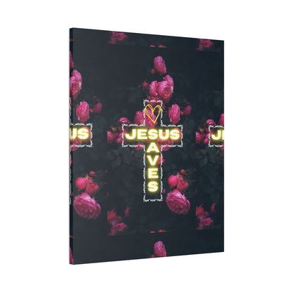 Religious Wall Art, Christian Home Decor, Jesus Saves Canvas, 0.75 inch stretched, Inspirational Gift, Religious Wall Decor, Christian Wall