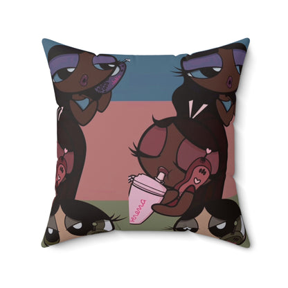 ImJustAGirl🎀🫧🩷~ Faux Suede Square Pillow