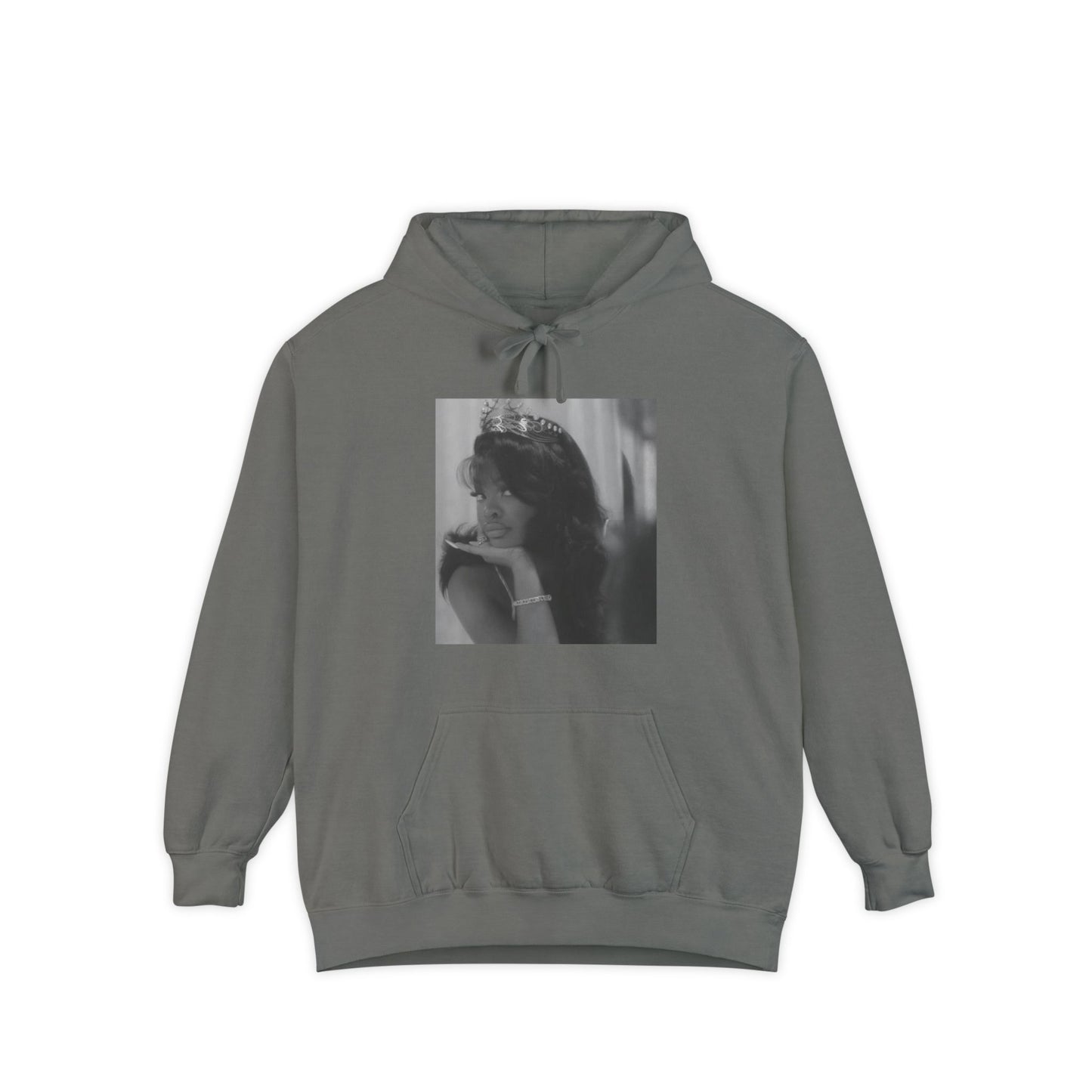 Chic Black and White Hoodie, Stylish Garment-Dyed Sweatshirt, Cozy Unisex Hoodie, Fashionable Casual Wear, Perfect for Everyday Use