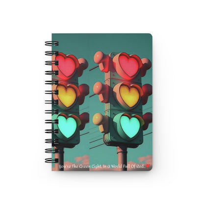 Valentine's Day Green Light Spiral Bound Journal