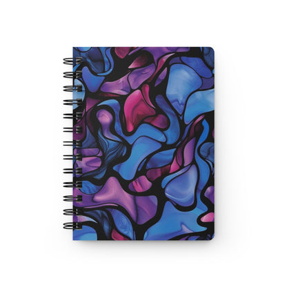 Vibrant Spiral Bound Journal - Colorful Art Notebook for Creative Minds, Gift for Artists, Journal for School, Travel Diary, Abstract Design