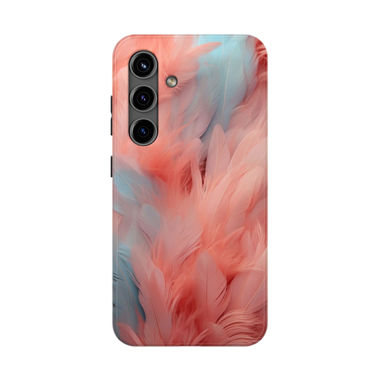 Pink/Baby Blue "Rebranding Into A New Badder Bitch!" Feathered Tough Phone Cases