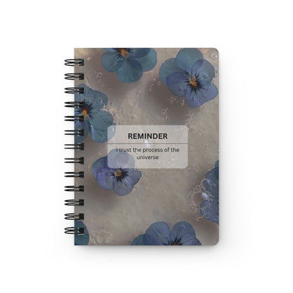 Inspirational Flower Spiral Bound Journal, Mindfulness Notebook, Self-Care Diary, Gratitude Journal, Unique Gift Idea