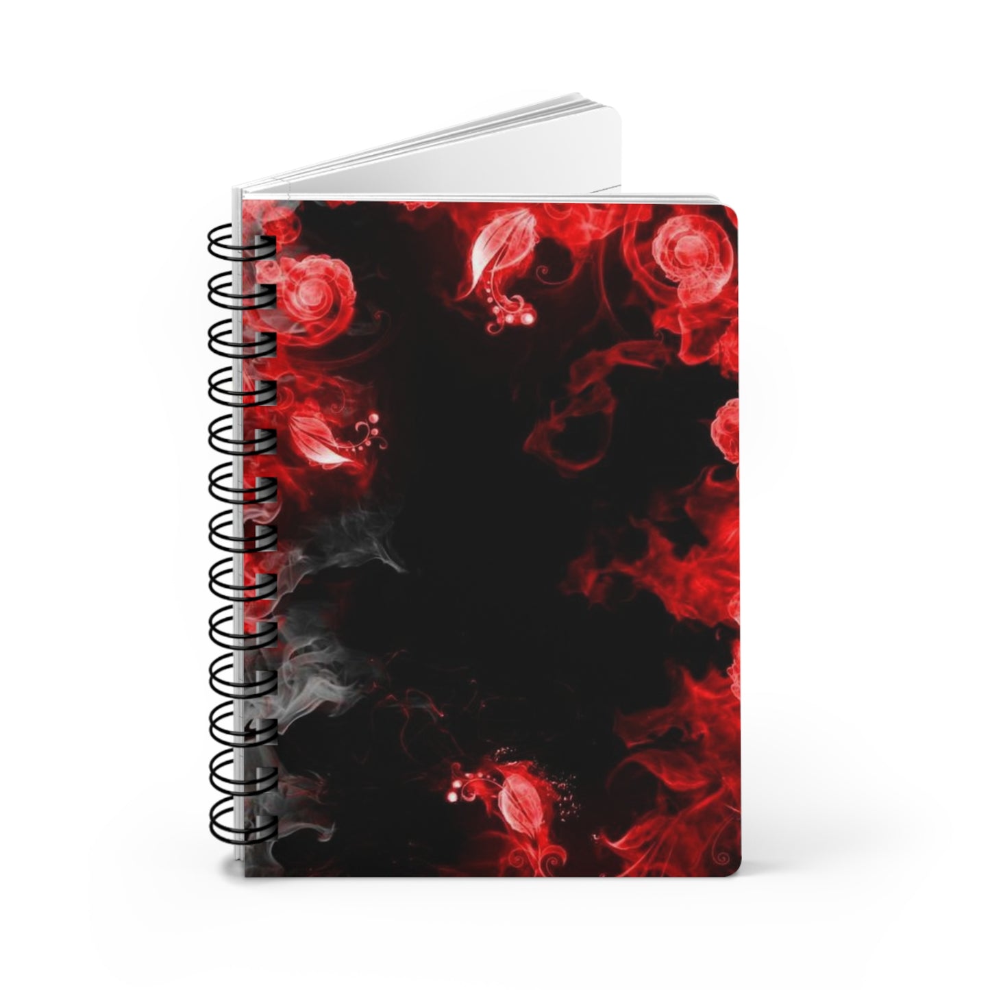 Mystical Spirit Spiral Bound Journal | Dark Aesthetic Notebook for Writers, Gift for Creatives, Halloween Journal, Artsy Diary, Red and