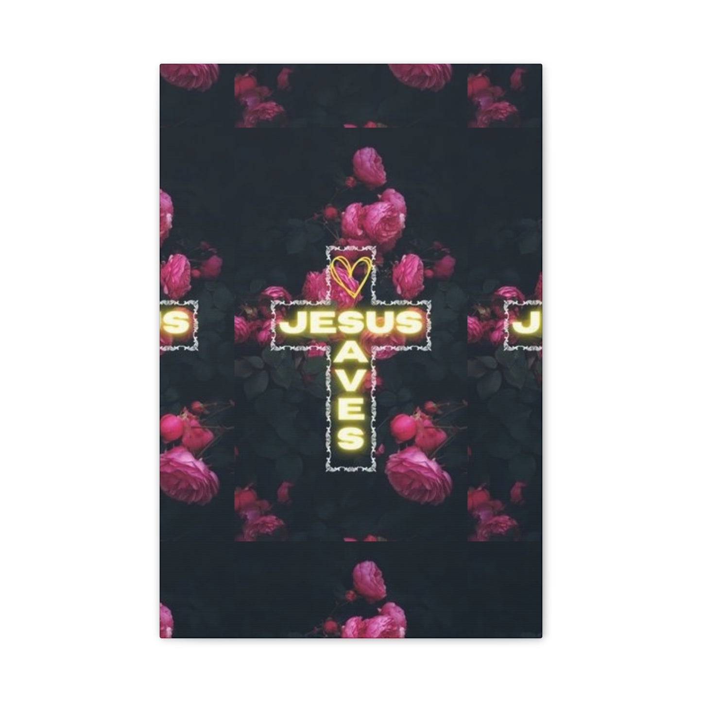 Religious Wall Art, Christian Home Decor, Jesus Saves Canvas, 0.75 inch stretched, Inspirational Gift, Religious Wall Decor, Christian Wall