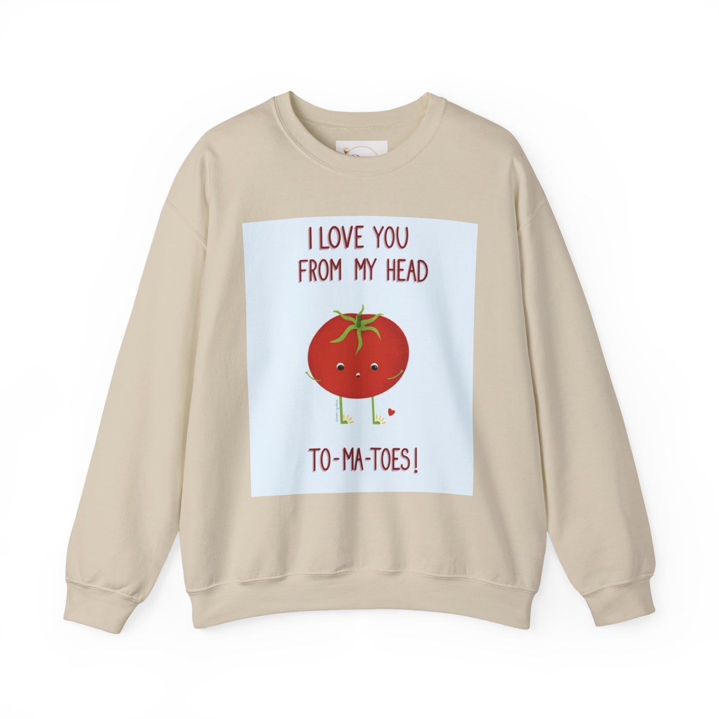 Cute Tomato Graphic Sweatshirt - "I Love You From My Head To-Ma-Toes!"