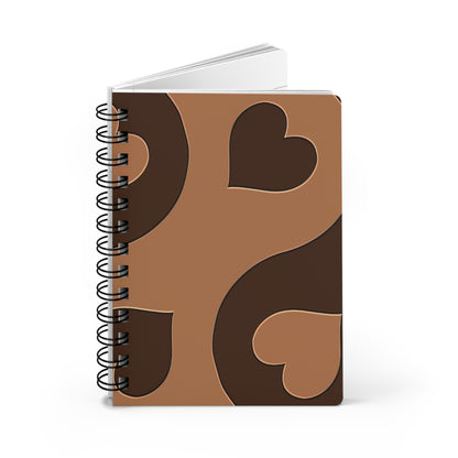 Cozy Love Journal - Heart Design, Spiral Bound Notebook for Note-Taking, Journaling, Gifts for Her, Valentine's Day, Planner