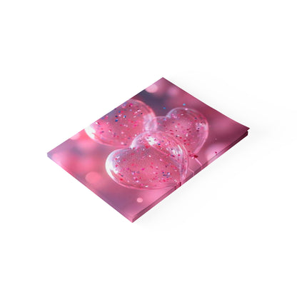 Post-it® Note Pads, pink heart shape design, Sticky Notes, Stationery, Office Supplies, Cute Desk Accessories, Reminder Cards