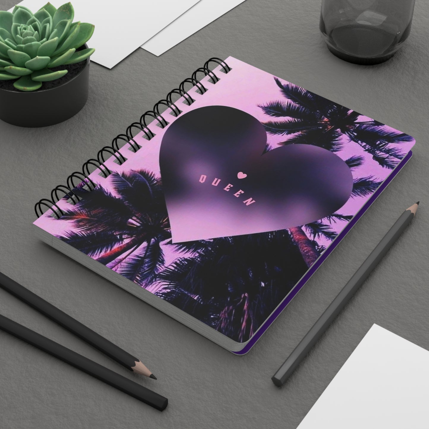 Queen of the Jungle Spiral Bound Journal, Tropical Notebook for Writers, Gifts for Her, Journaling, Stationery, Creative Notes