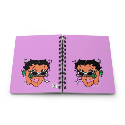 Stylish Betty Boop Spiral Bound Journal, Trendy Diary, Gift for Students, Cute Writing Notebook, Budget Planner, Motivational Journal