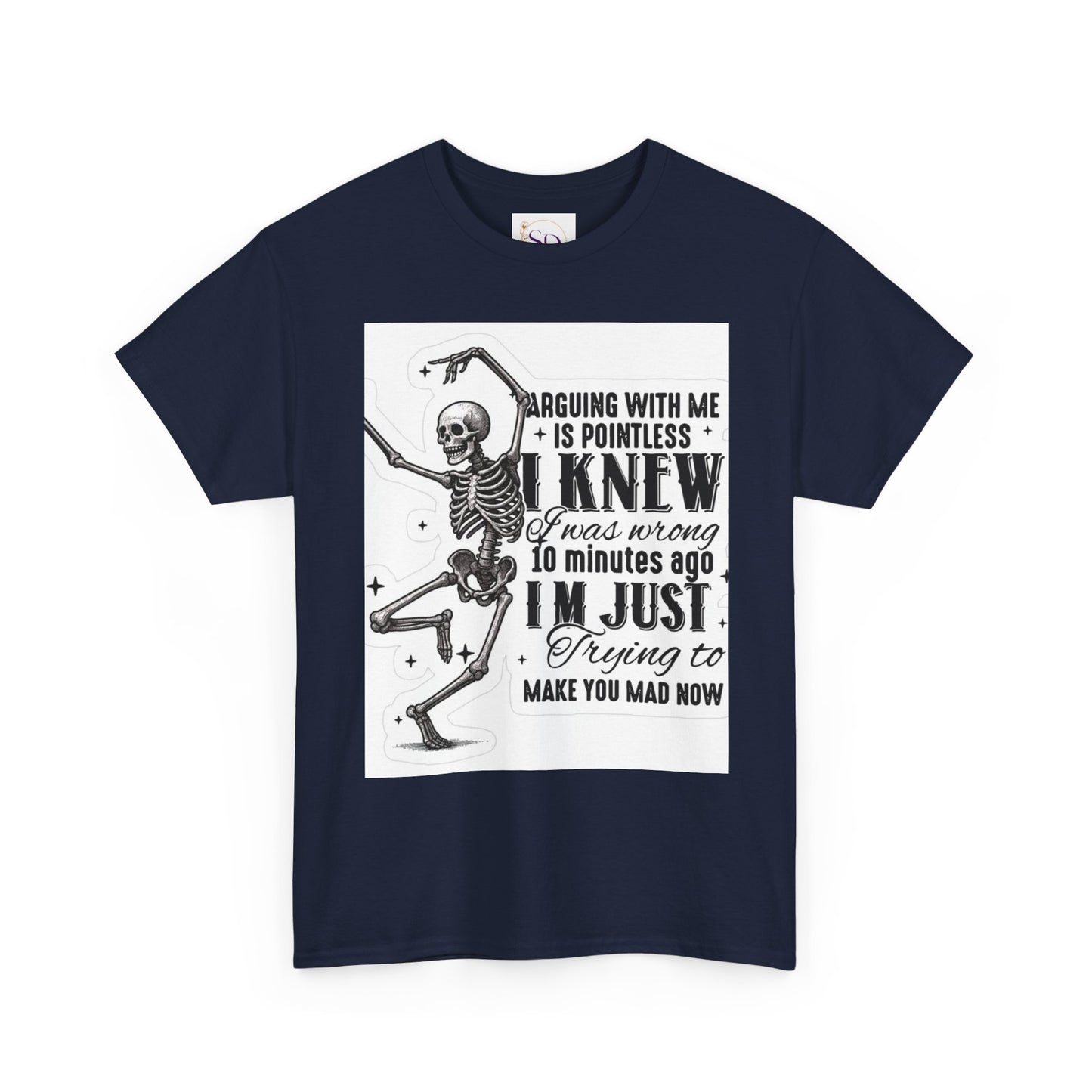 Skeleton Humor Unisex Heavy Cotton Tee - Perfect for Halloween and Casual Wear