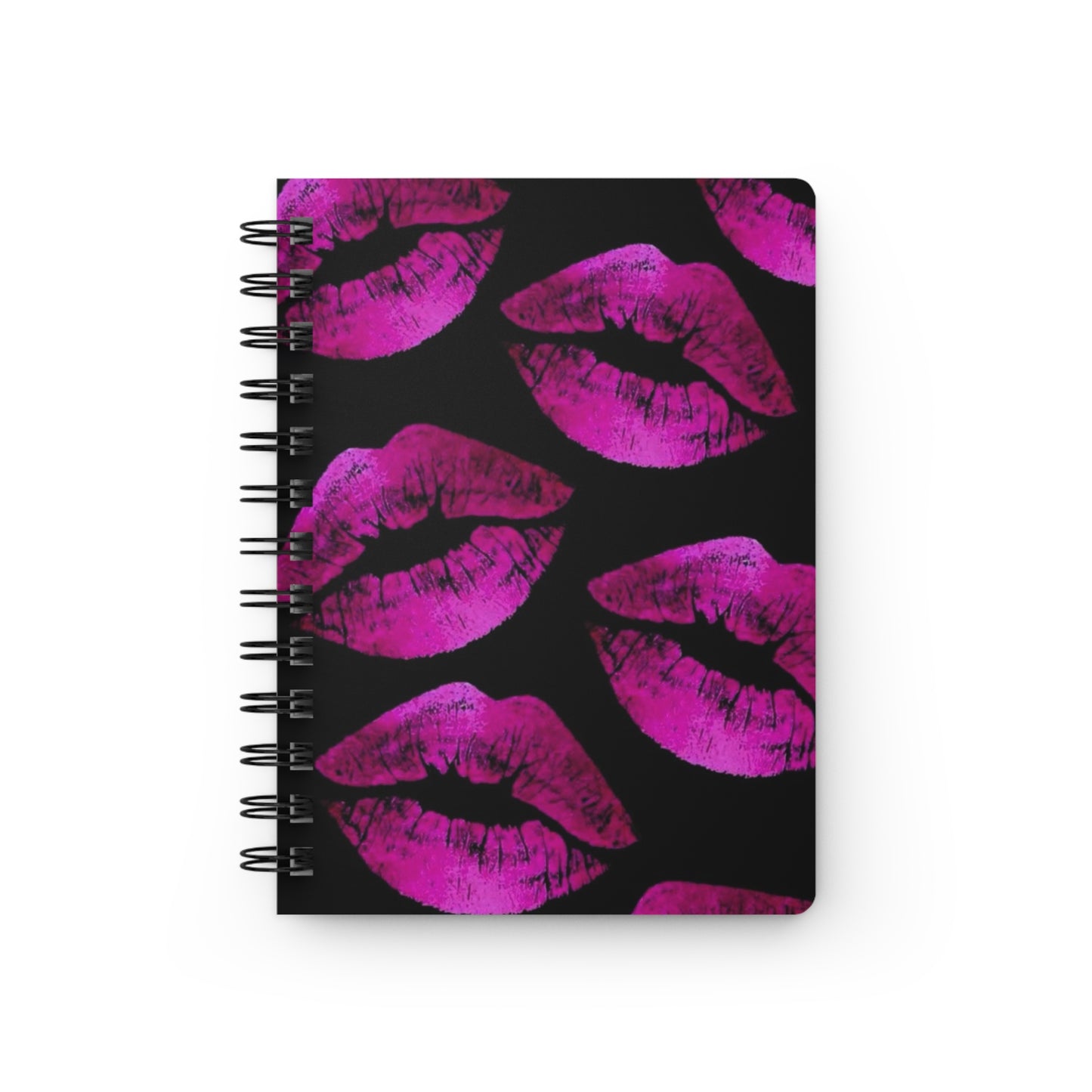 Kiss Mark Spiral Bound Journal - Perfect for Journaling, Memoir Writing, Gifts for Her, Self-Care, Birthday, Valentine's Day, Party