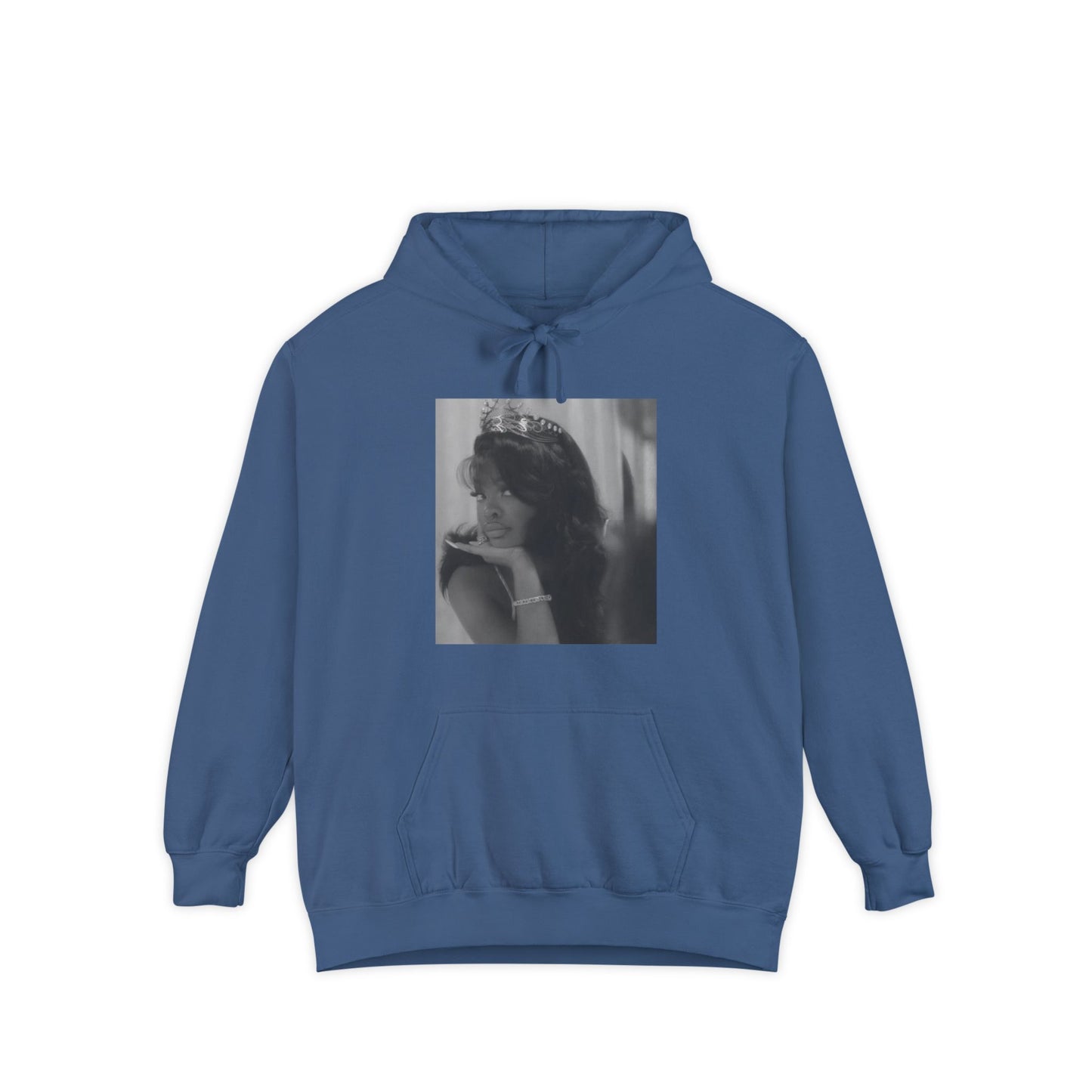 Chic Black and White Hoodie, Stylish Garment-Dyed Sweatshirt, Cozy Unisex Hoodie, Fashionable Casual Wear, Perfect for Everyday Use