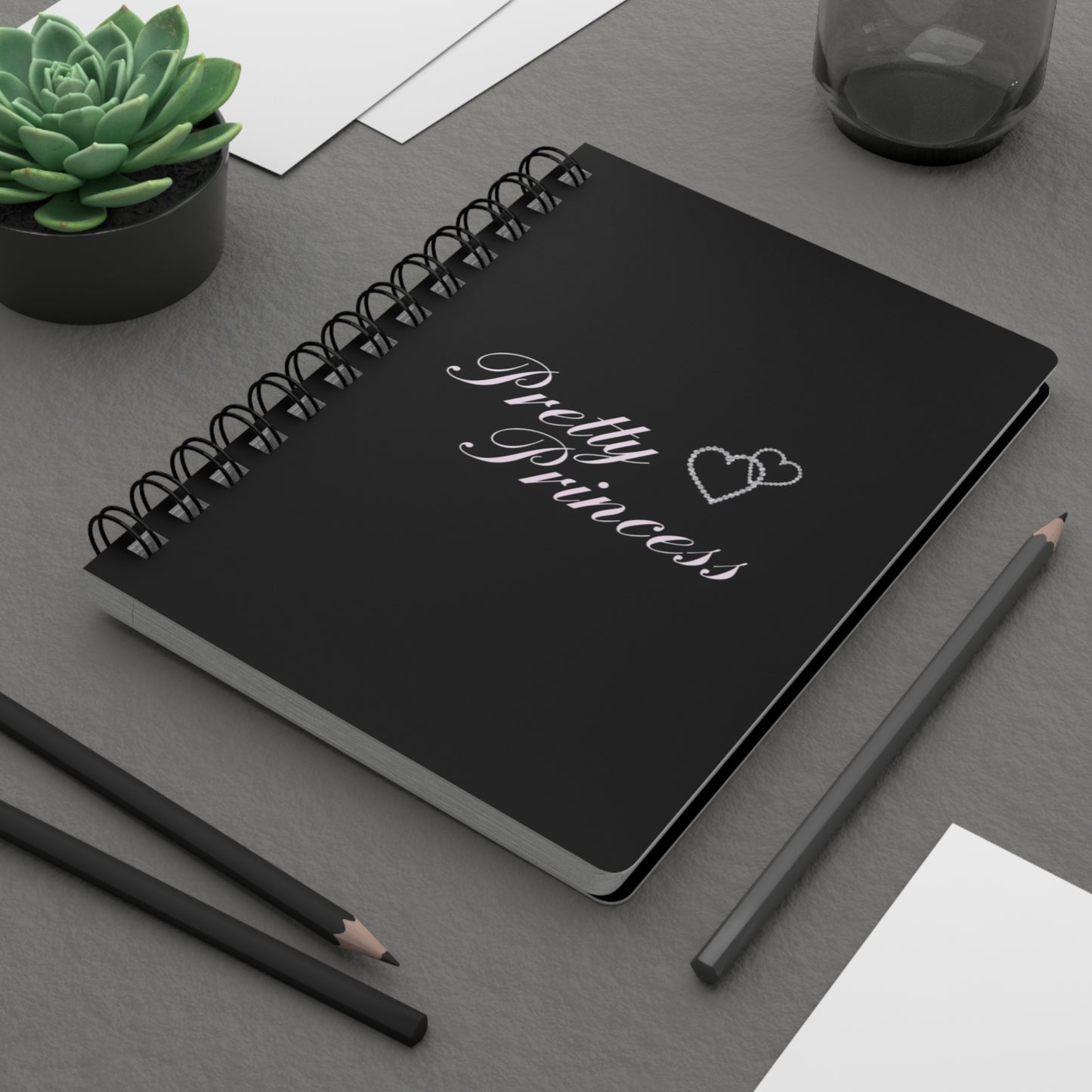 Pretty Princess Spiral Bound Journal, Cute Journal for Girls, Diary for Kids, Note Pad for Creative Writing, Gift for Young Princesses