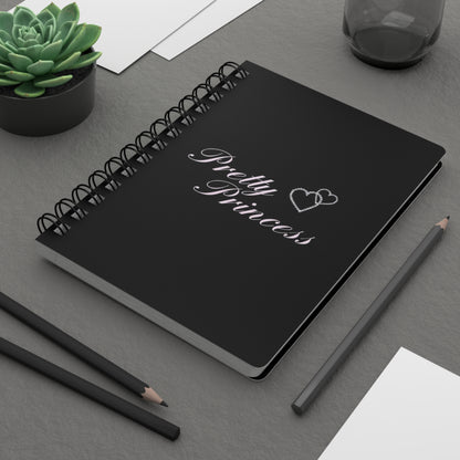 Pretty Princess Spiral Bound Journal, Cute Journal for Girls, Diary for Kids, Note Pad for Creative Writing, Gift for Young Princesses