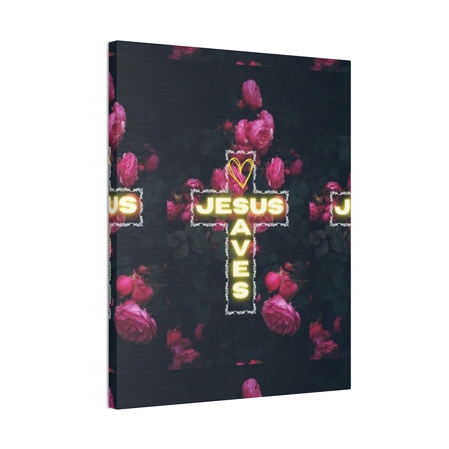 Religious Wall Art, Christian Home Decor, Jesus Saves Canvas, 0.75 inch stretched, Inspirational Gift, Religious Wall Decor, Christian Wall