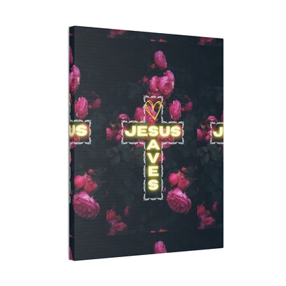 Religious Wall Art, Christian Home Decor, Jesus Saves Canvas, 0.75 inch stretched, Inspirational Gift, Religious Wall Decor, Christian Wall