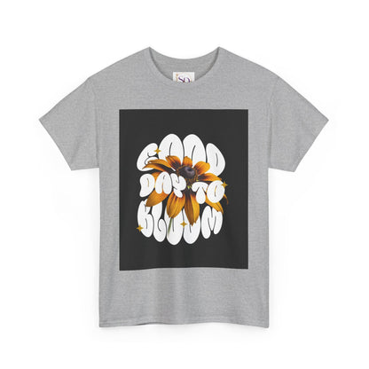 Good Day to Bloom Unisex Heavy Cotton Tee, Floral Graphic Tee, Spring Edition T-Shirt, Casual Gift, Nature Lover Apparel