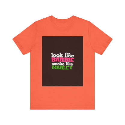 Barbie & Marley Print Tee, Fun Shirt for Parties, Gift for Friends, Casual Wear, Summer Outfit, Unique Graphic Tee