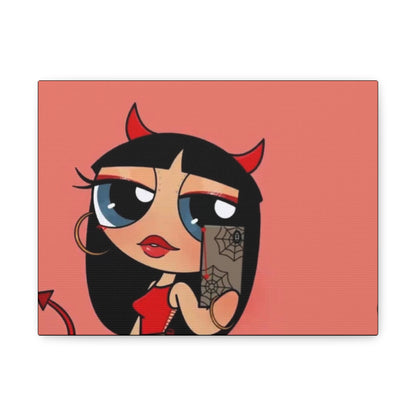 Devilish ImJustAGirl💅🏻🎀🫧~ Matte Canvas, Stretched, 1.25"