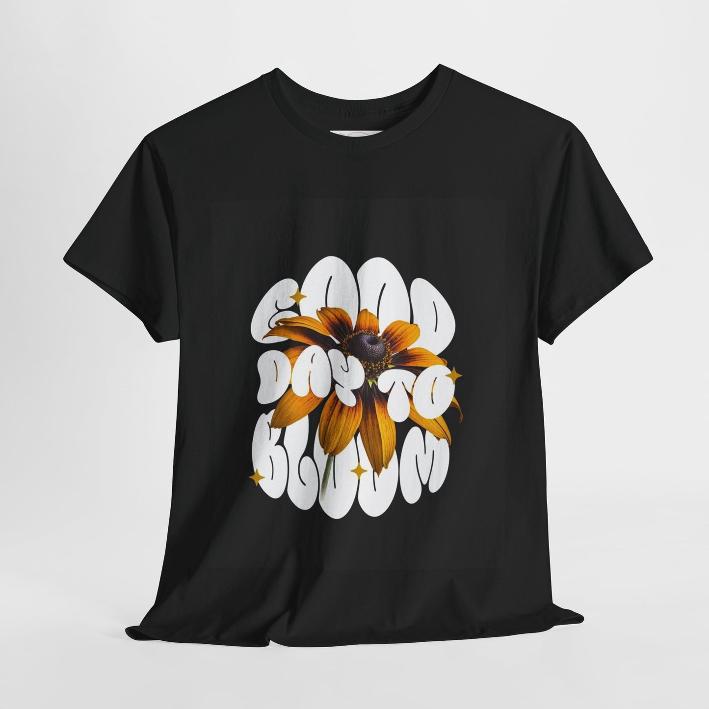Good Day to Bloom Unisex Heavy Cotton Tee, Floral Graphic Tee, Spring Edition T-Shirt, Casual Gift, Nature Lover Apparel
