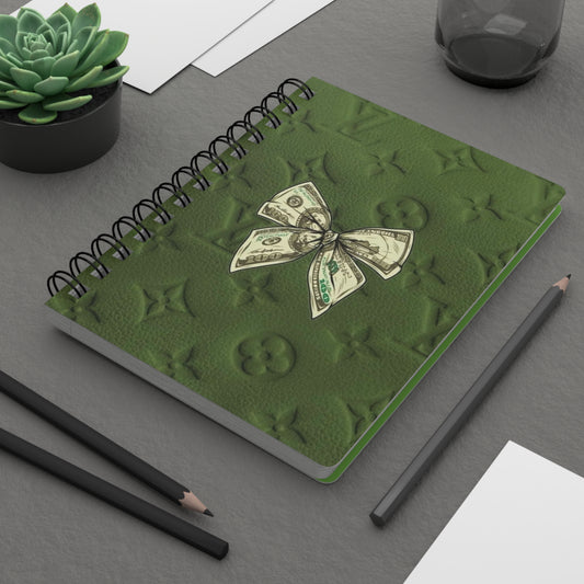 Luxurious Spiral Bound Journal with Money Design - Elegant Notebook for Students, Gift for Writers and Professionals, Diary for Notes, [...]