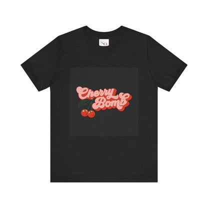 Cherry Bomb Unisex Tee | Playful Graphic T-Shirt for Casual Wear, Gifts for Friends, Summer Style, Music Lovers, Fun Tees