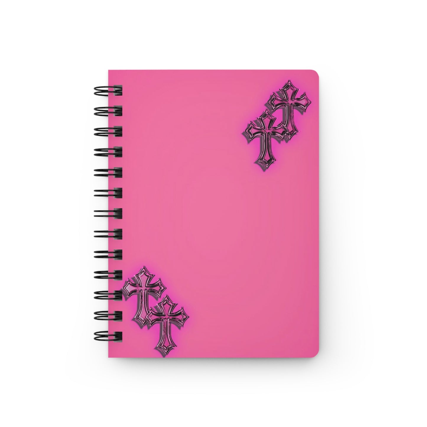 Bold Cross Spiral Bound Journal, Personalized Notebook, Spiritual Gift, Prayer Journal, Creative Writing, Pink Journal