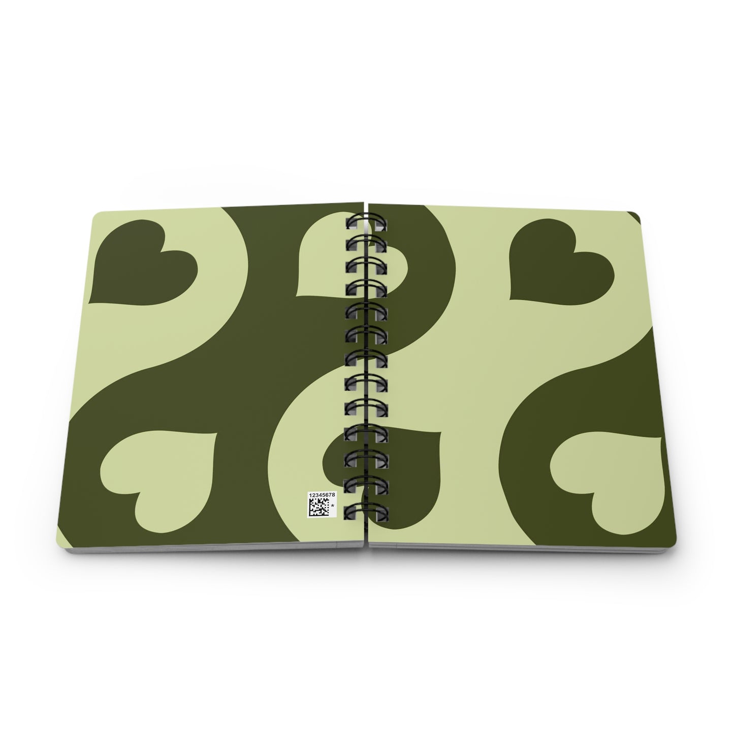 Green Heart Spiral Bound Journal - Cute Writing Notebook, Gift for Students, Daily Planner, Eco-Friendly Notebook, Creative Journal