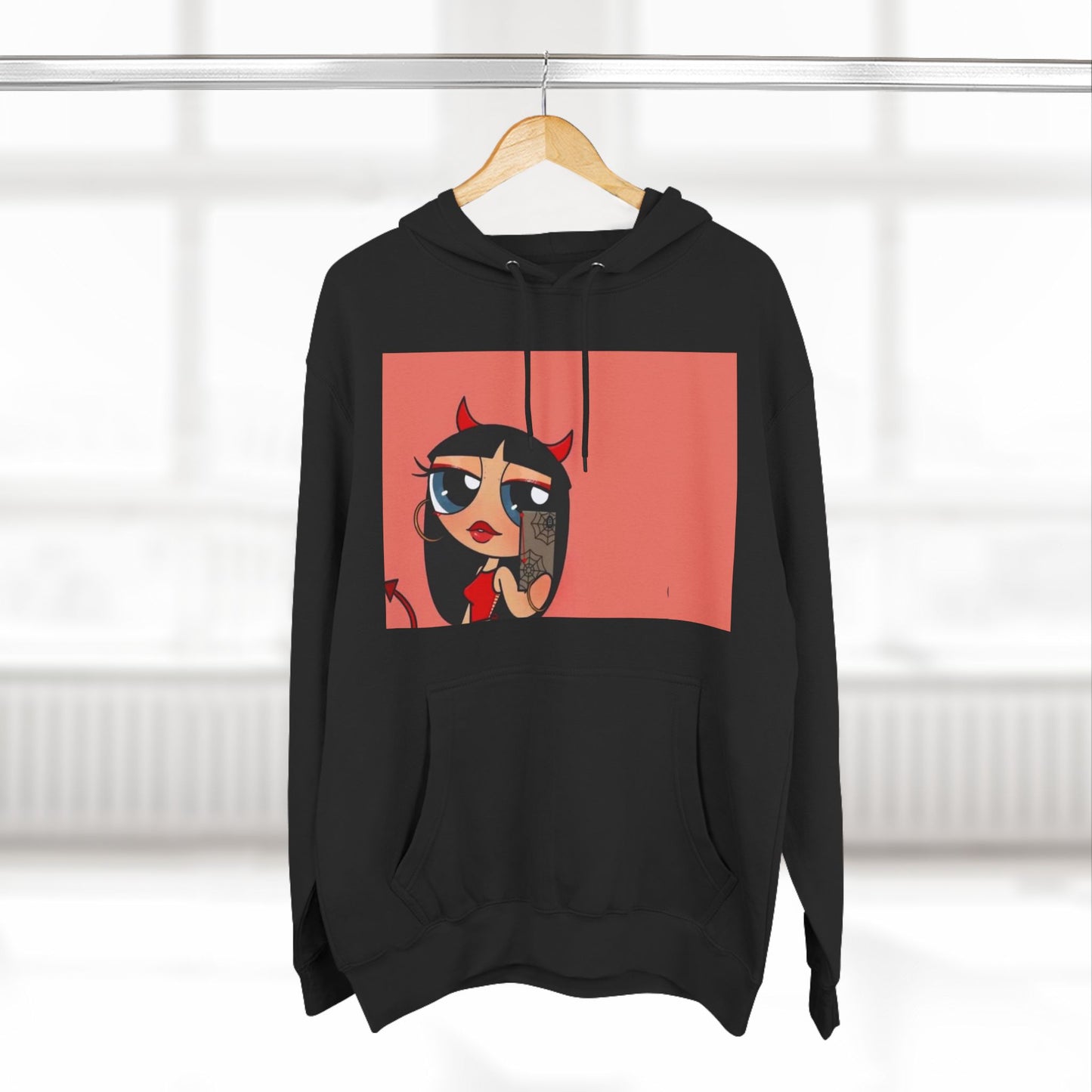 Devilish ImAJustAGirl💅🏻🎀🫧~ Three-Panel Fleece Hoodie